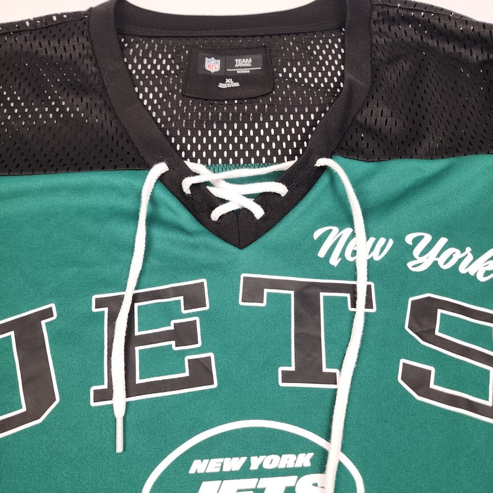 New York Jets NFL Team Apparel Womens Shirt Long Sleeve Mesh Size XL - Picture 3 of 4